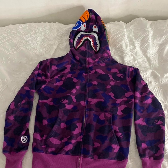A bathing ape bape hoodie | Jackets u0026 Coats | Purple Camo Bape Hoodie L  Size | Poshmark